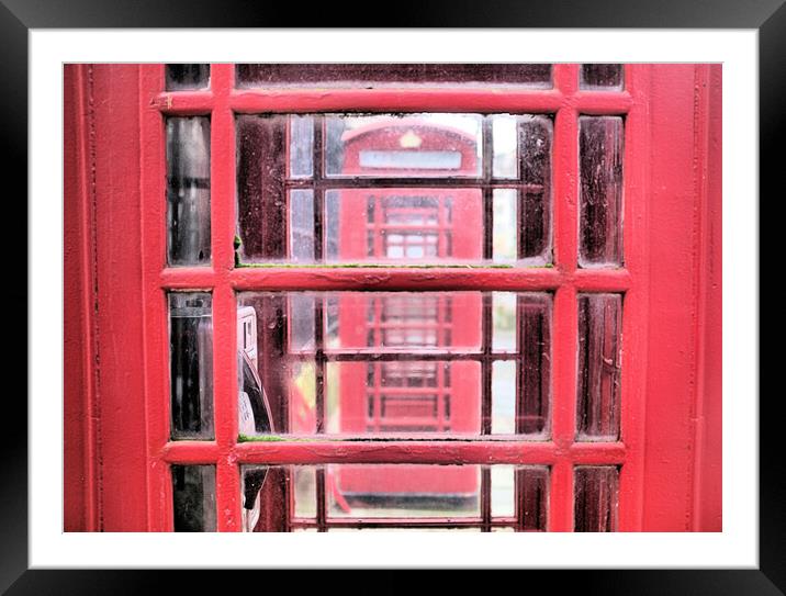 London Red Telephone Booth Framed Mounted Print by Kevin Plunkett