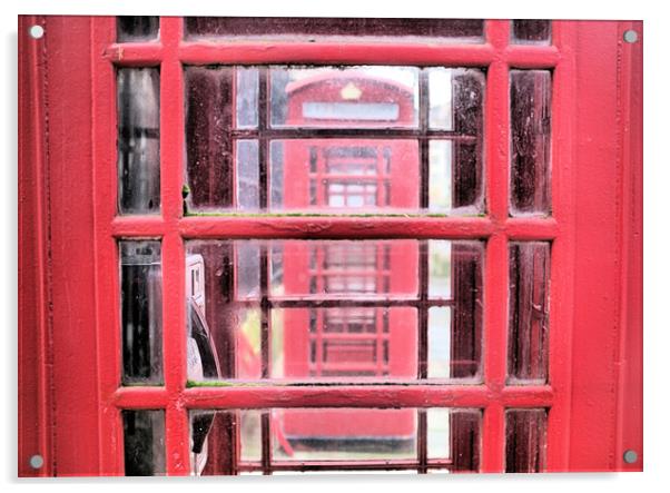 London Red Telephone Booth Acrylic by Kevin Plunkett