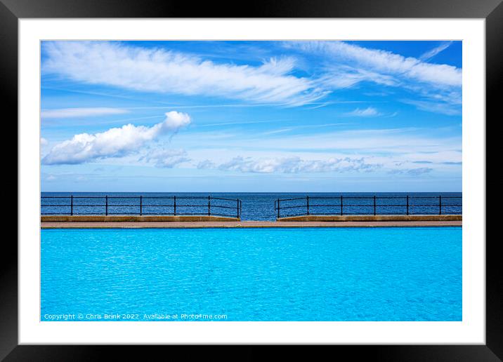 Outdoor swimming pool in Llandudno Wales UK Framed Mounted Print by Chris Brink