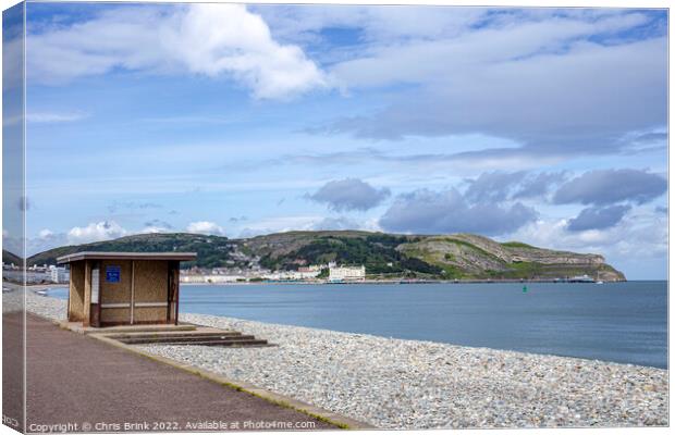 Llandudno sea front with pier in Wales UK Canvas Print by Chris Brink