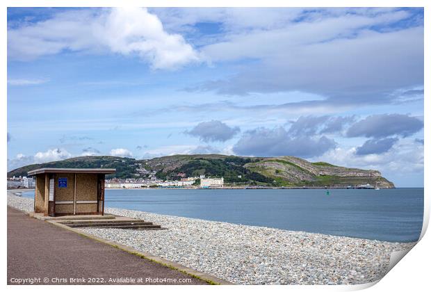 Llandudno sea front with pier in Wales UK Print by Chris Brink