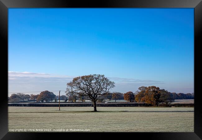 The real Cheshire countryside in winter Framed Print by Chris Brink