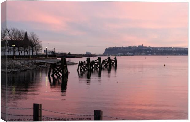 Cardiff Bay Sunset Canvas Print by Kevin Round