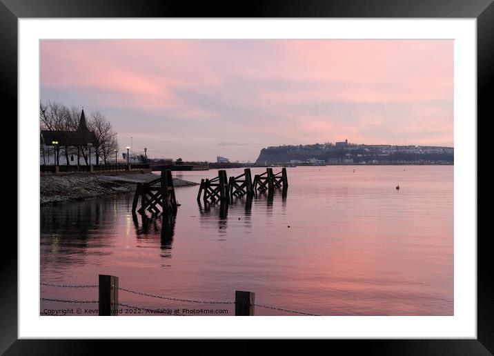 Cardiff Bay Sunset Framed Mounted Print by Kevin Round