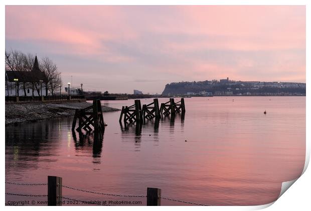 Cardiff Bay Sunset Print by Kevin Round