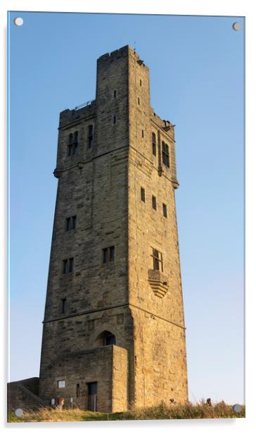 Victoria Tower Castle Hill Kirklees Acrylic by Glen Allen