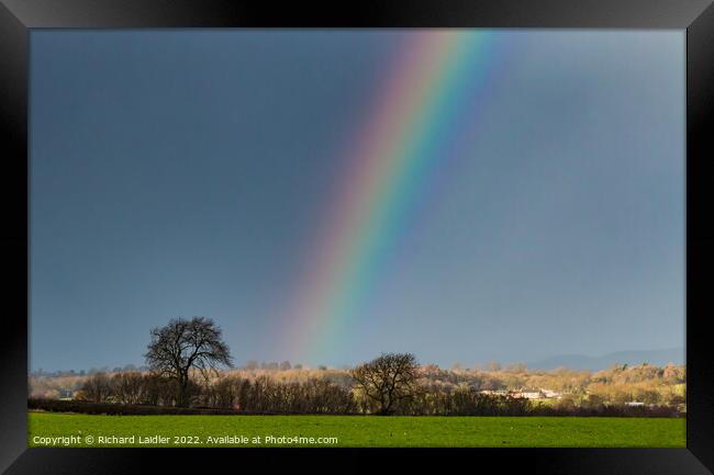 Westwick Xmas Rainbow Framed Print by Richard Laidler