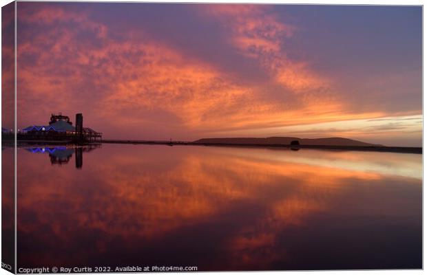 Sunset Sky Reflection 2 Canvas Print by Roy Curtis