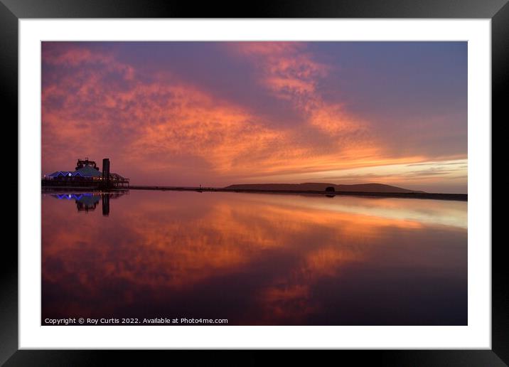 Sunset Sky Reflection 2 Framed Mounted Print by Roy Curtis