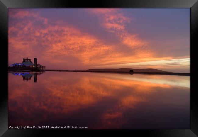 Sunset Sky Reflection 2 Framed Print by Roy Curtis