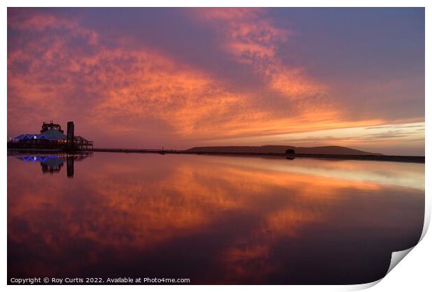 Sunset Sky Reflection 2 Print by Roy Curtis