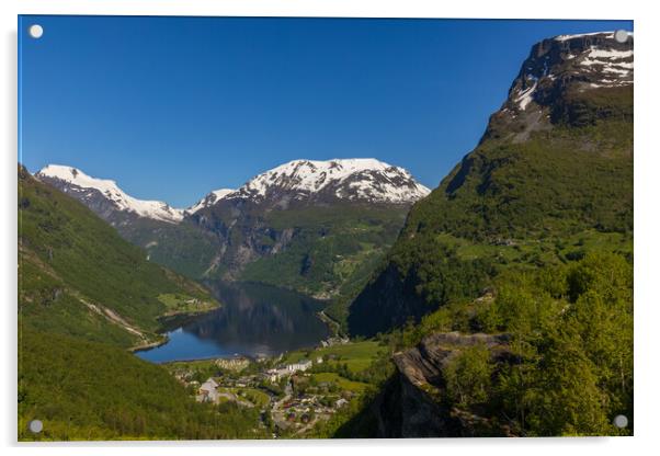 Geirangerfjord Acrylic by Thomas Schaeffer