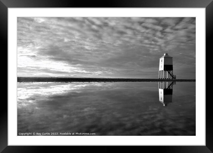 Lighthouse Reflection. Framed Mounted Print by Roy Curtis