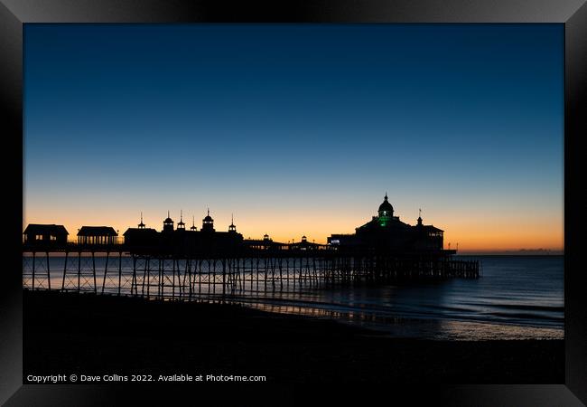 Sunrise at Eastbourne Pier, Sussex, England Framed Print by Dave Collins