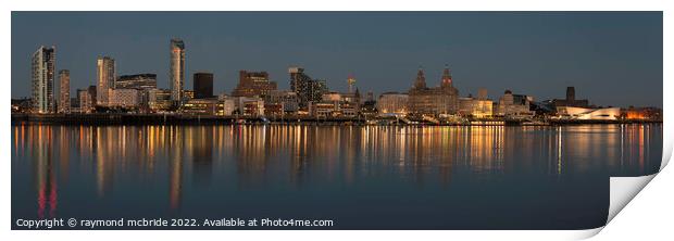 "Lights On" The Iconic Liverpool Waterfront Print by raymond mcbride
