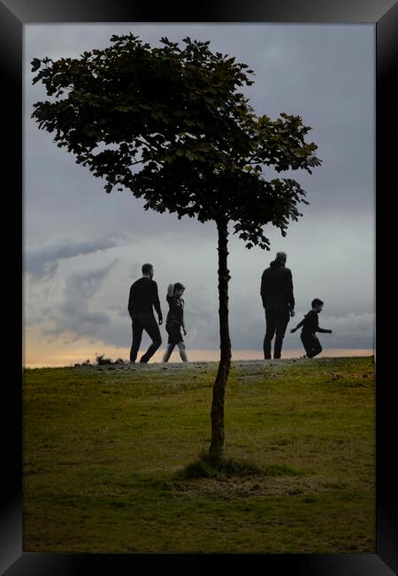 Family Walk Framed Print by Glen Allen
