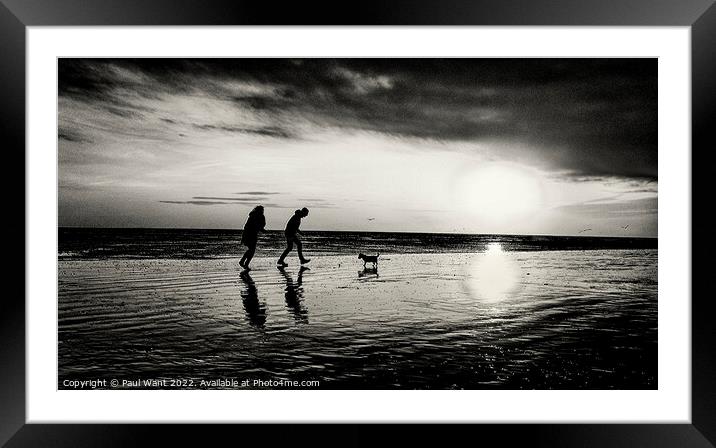The Beach Framed Mounted Print by Paul Want