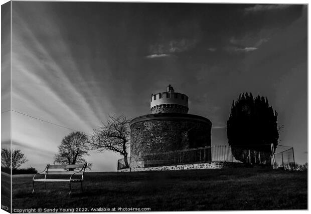 The Timeless Mystery of Clifton Observatory Canvas Print by Sandy Young