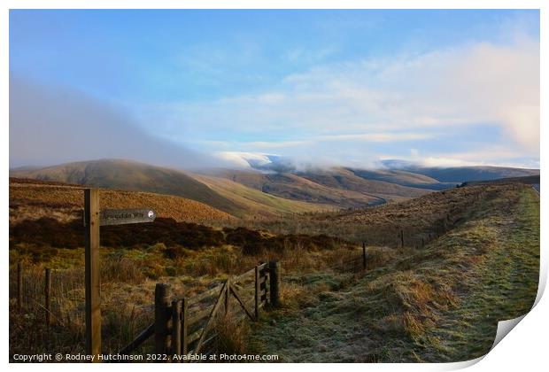 Majestic winter landscape at Beef Tubs Pass Print by Rodney Hutchinson