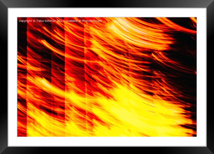 Flames Abstract  Framed Mounted Print by Taina Sohlman