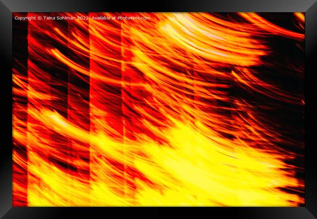 Flames Abstract  Framed Print by Taina Sohlman