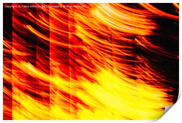 Flames Abstract  Print by Taina Sohlman