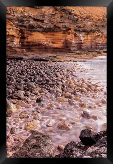 Long exposure rocky coast Tenerife Framed Print by Phil Crean
