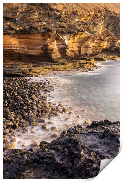 Long exposure seascape Tenerife Print by Phil Crean