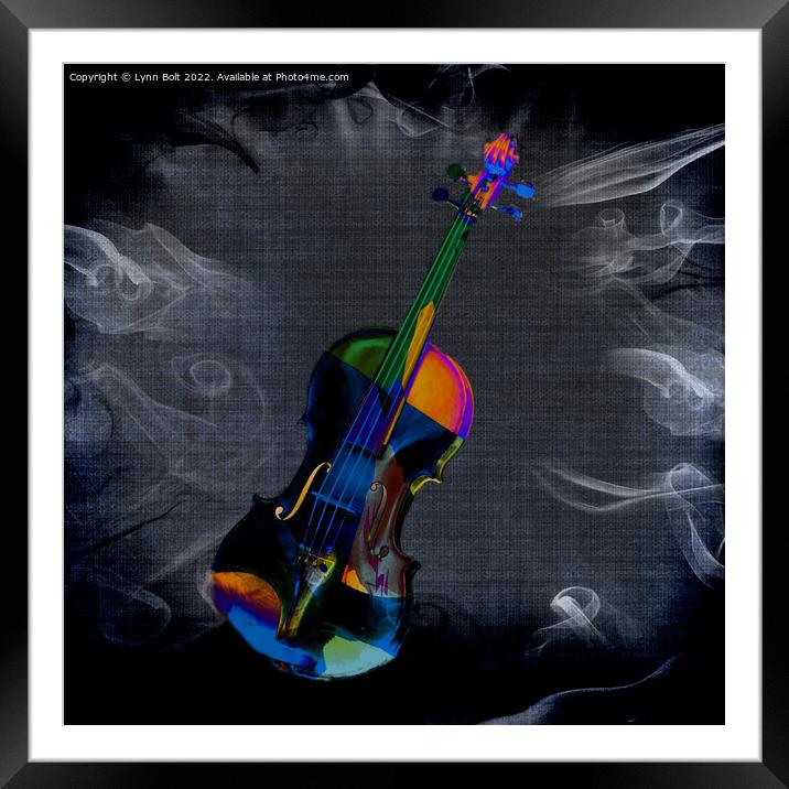 Smoking Colourful Fiddle Framed Mounted Print by Lynn Bolt