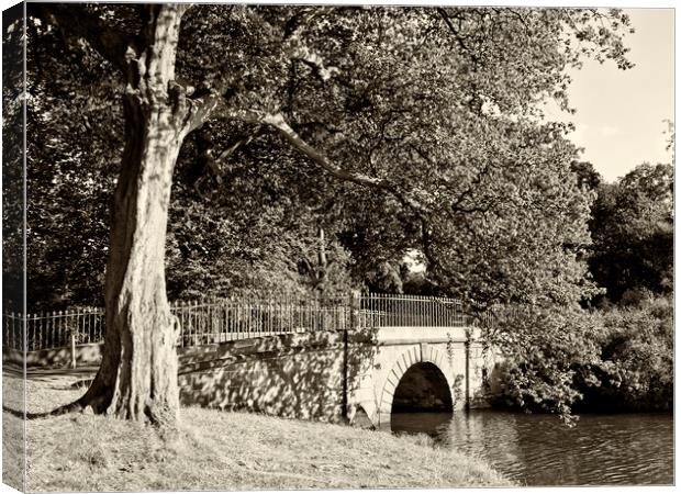 Bridge at the Upper Lake Canvas Print by Glen Allen