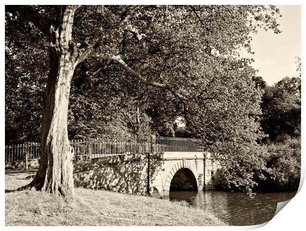 Bridge at the Upper Lake Print by Glen Allen