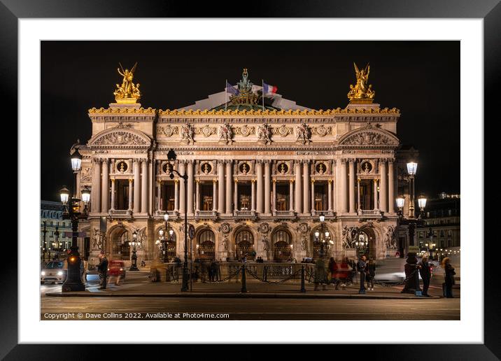 The Palais Garnier also known as Opera Garnier in the Place de l'Opera, Paris, France Framed Mounted Print by Dave Collins