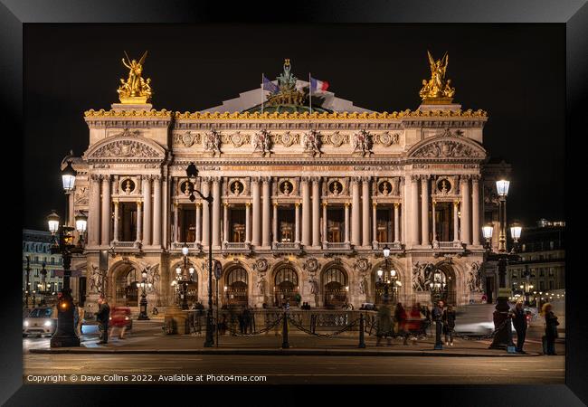 The Palais Garnier also known as Opera Garnier in the Place de l'Opera, Paris, France Framed Print by Dave Collins