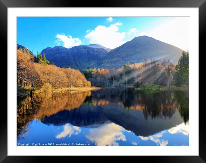 Glencoe Clachaig Gully Framed Mounted Print by phil pace