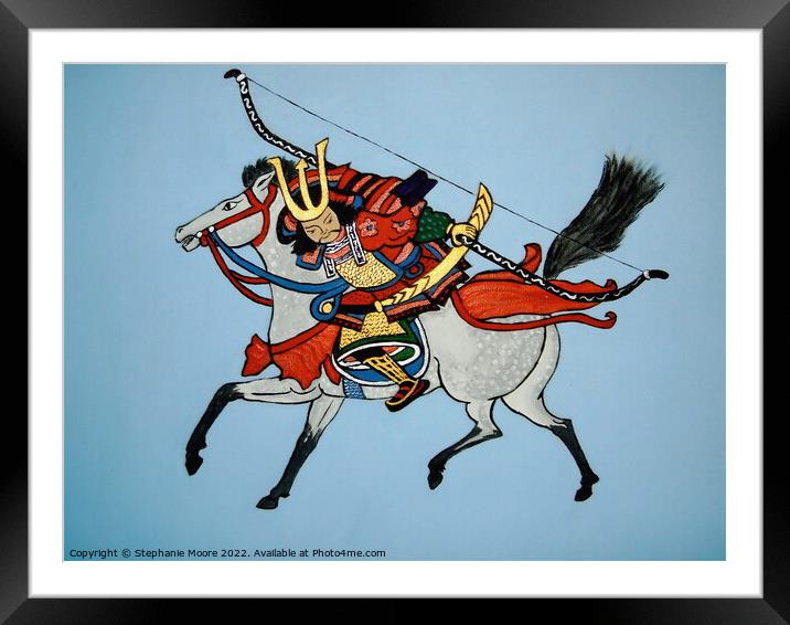 Samurai rider Framed Mounted Print by Stephanie Moore