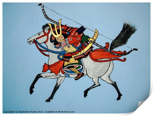 Samurai rider Print by Stephanie Moore