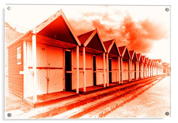 Beach Hut - Red Acrylic by Glen Allen