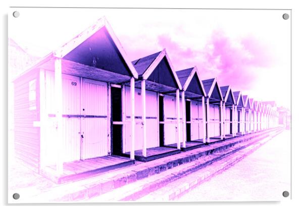 Beach Hut - Lilac Acrylic by Glen Allen