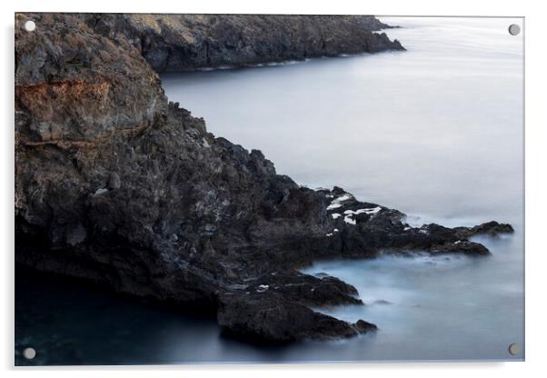 Rocky coastline Tenerife Acrylic by Phil Crean