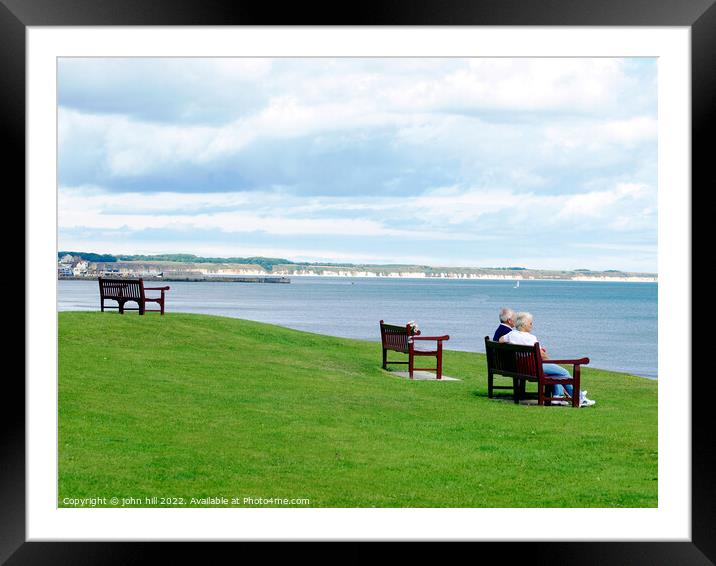 Relaxing view at Bridlington Yorkshire Framed Mounted Print by john hill