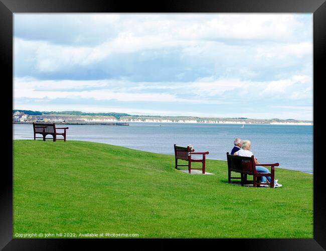 Relaxing view at Bridlington Yorkshire Framed Print by john hill