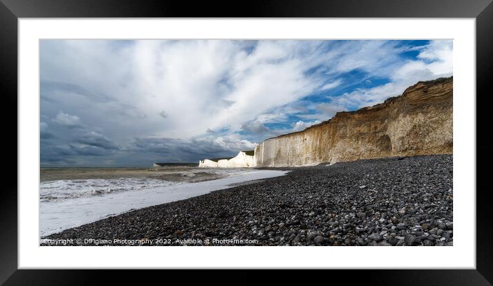 Birling Gap Panorama Framed Mounted Print by DiFigiano Photography