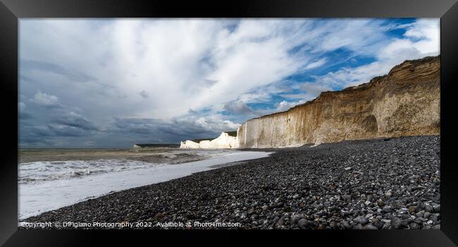 Birling Gap Panorama Framed Print by DiFigiano Photography