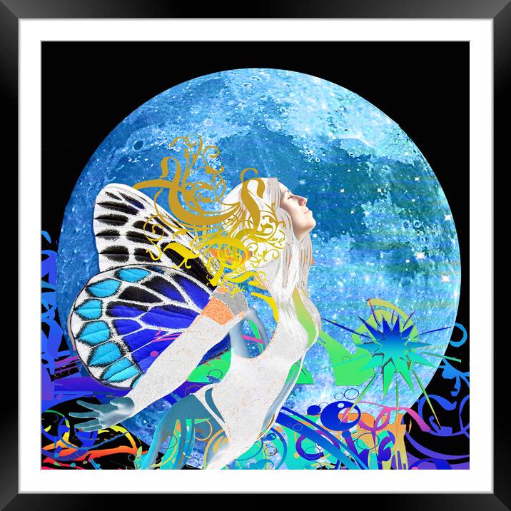 Moon Fairy Framed Mounted Print by Matthew Lacey