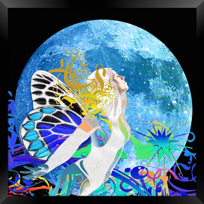 Moon Fairy Framed Print by Matthew Lacey