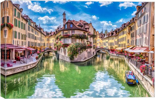 Colours of Annecy Canvas Print by Roger Mechan