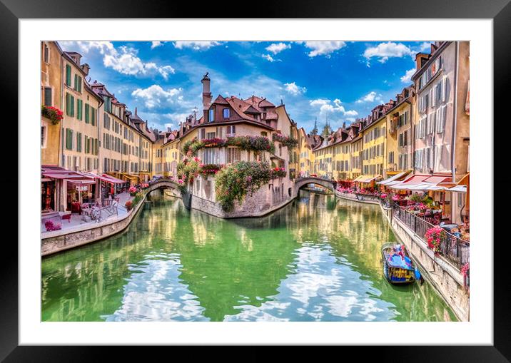 Colours of Annecy Framed Mounted Print by Roger Mechan