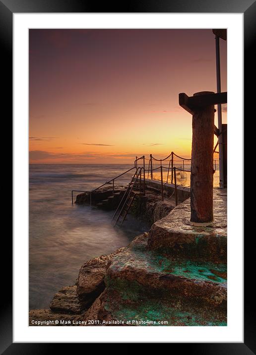 Bronte Baths Framed Mounted Print by Mark Lucey