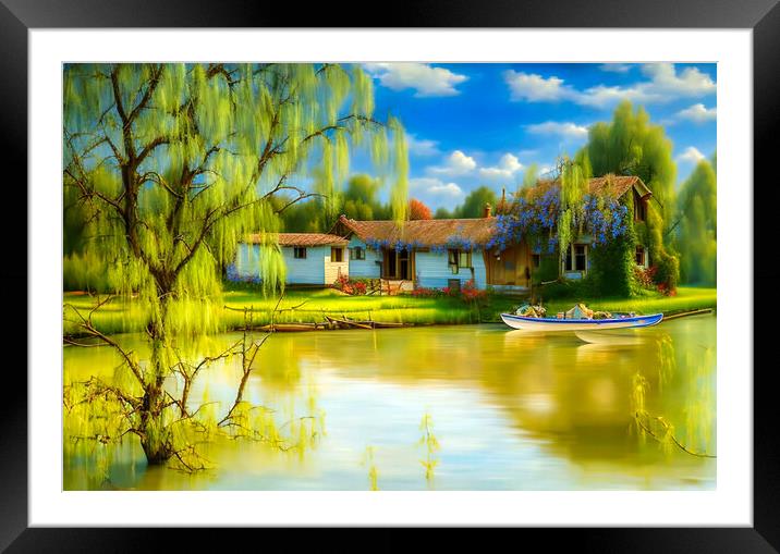 Peaceful Retreat Framed Mounted Print by Roger Mechan