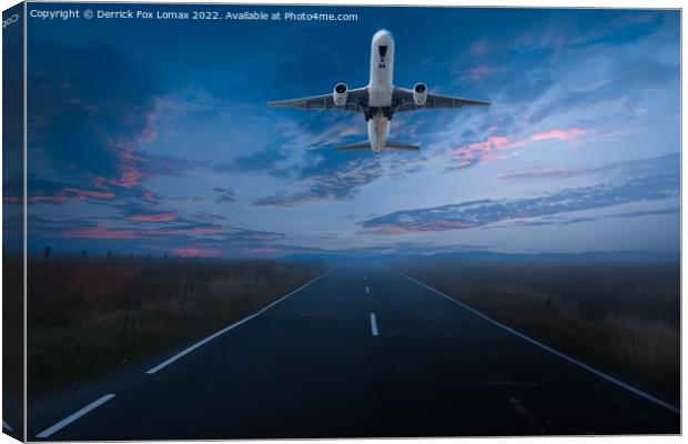 757 aeroplane Canvas Print by Derrick Fox Lomax